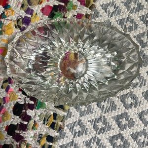 Phoenicia Sparkling Cut Crystal 7 3/4" dish. Candy Dish, Change Dish, Fruit Dish